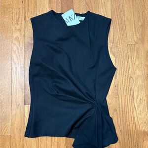 Zara Elegant Black Sleeveless Blouse